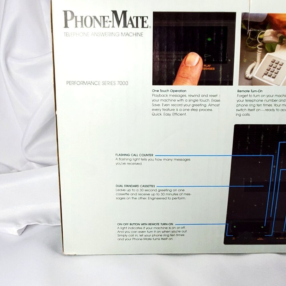 VTG 1986 Phone-Mate Telephone Answering Machine Performance Series 7000 NIB - Picture 9 of 14
